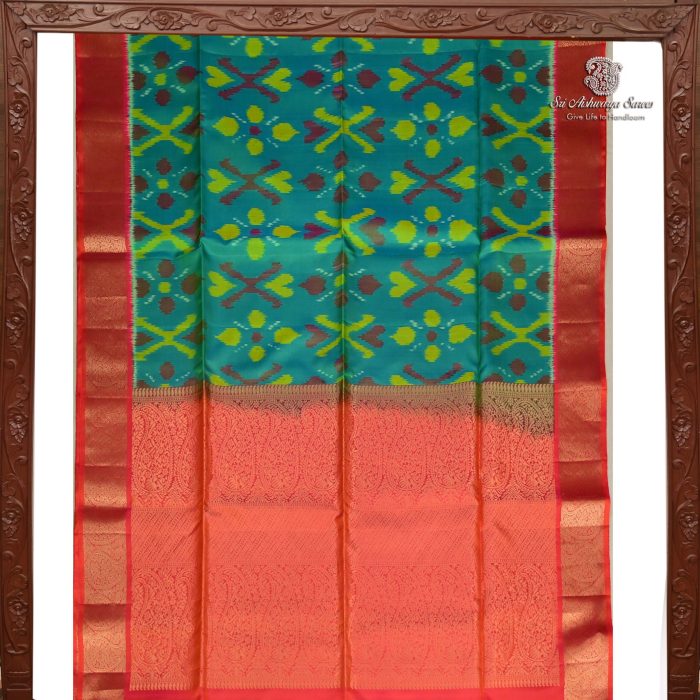 Pure Soft Silk Saree - Turquoise Green SASPS0025244 - Image 5