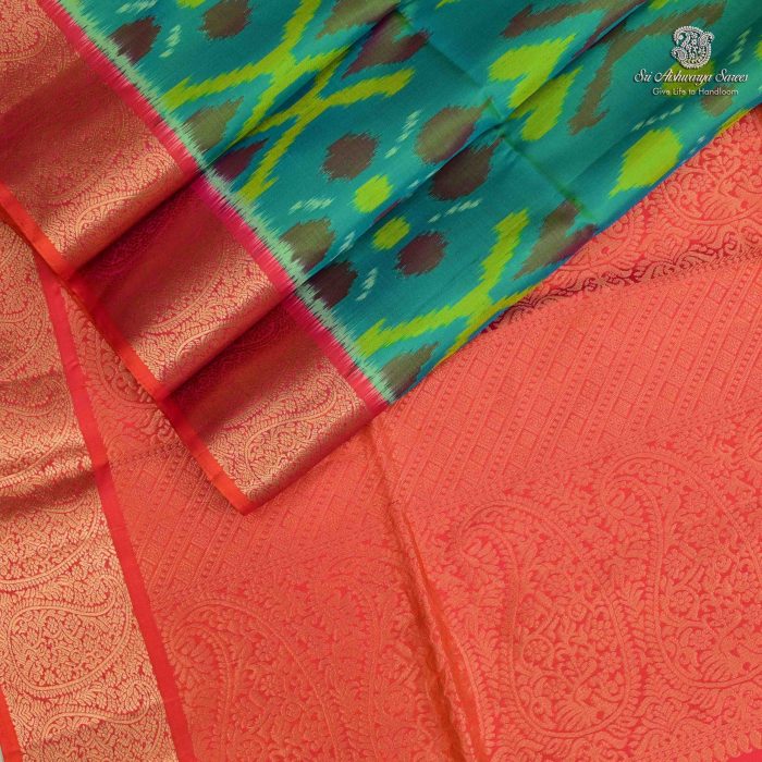 Pure Soft Silk Saree - Turquoise Green SASPS0025244 - Image 3