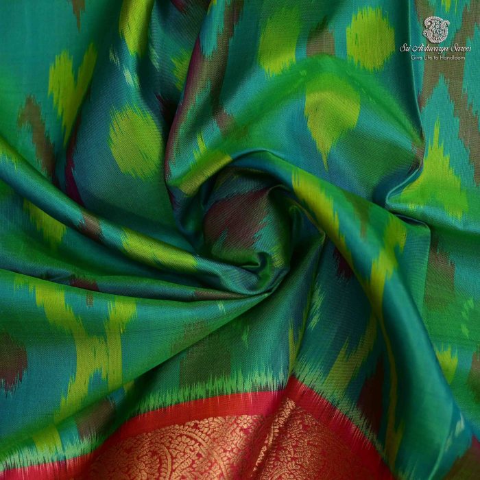 Pure Soft Silk Saree - Turquoise Green SASPS0025244 - Image 2