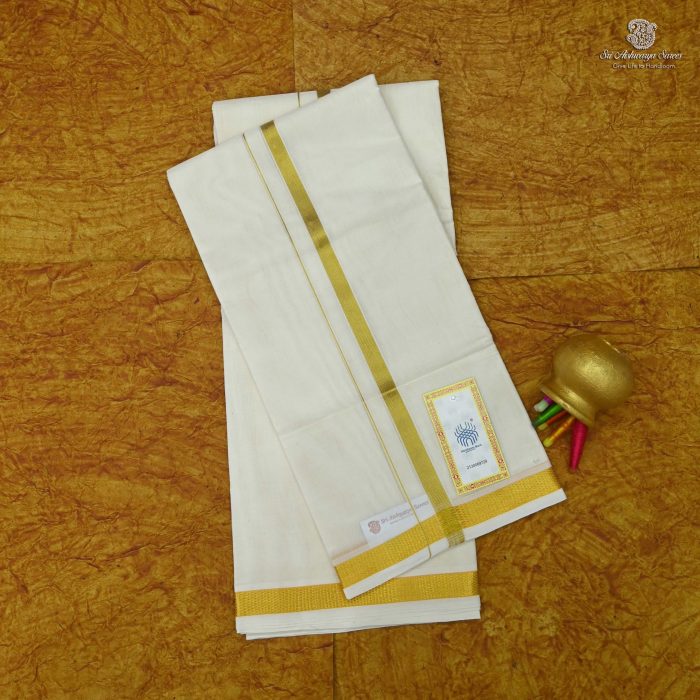 8 Muzham Unbleached Dhoti -  SASDS0029134 - Image 1