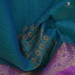 Rich Cotton Saree - Teal Blue SASC0029328 - Image 2