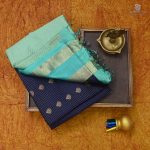 Soft Silk Saree Dark Navy Blue SASPS0029750 - Image 6