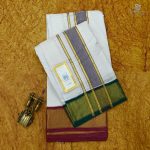 2*8 Bleached Dhoti - Handloom SASD0030291