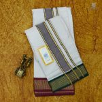 8*4 Bleached Dhoti - Handloom  SASD0030296