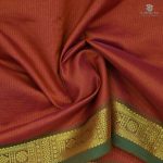 Silk Cotton Saree Rust Orange Color SAS0030452 - Image 2