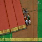 Silk Cotton Saree Rust Orange Color SAS0030452