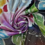 Tussar Printed Saree Blue & Pink Color SASMT0030484 - Image 2