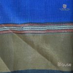 Tussar Printed Saree Peacock Blue Color SASMT0030489 - Image 3