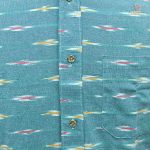 Ikkat Readymade Shirt - Aqua Green (Size - 46) SASMS0030516 - Image 2