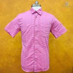 Ikkat Readymade Shirt - WaterMelon Pink (Size - 38,42,46) SASMS0030519