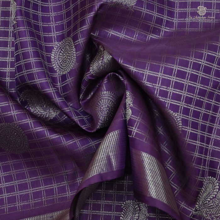 Pure Silk Sarees Dark Lavender SASPS0030524 - Image 2