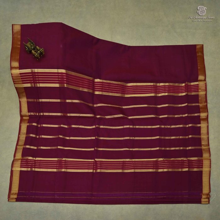 10 Yards Devendra sarees Plum Purple Color SASTDC0030674 - Image 1