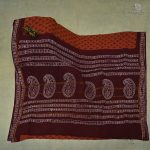 (10 Yards) Sungudi Cotton Saree Chestnut Brown SASTC0030713