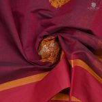 Rich Cotton Saree - Burgundy SASC0030804 - Image 2
