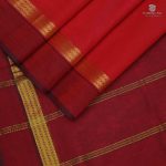 Silk Cotton Sarees Scarlet Red Color SAS0031216 - Image 3