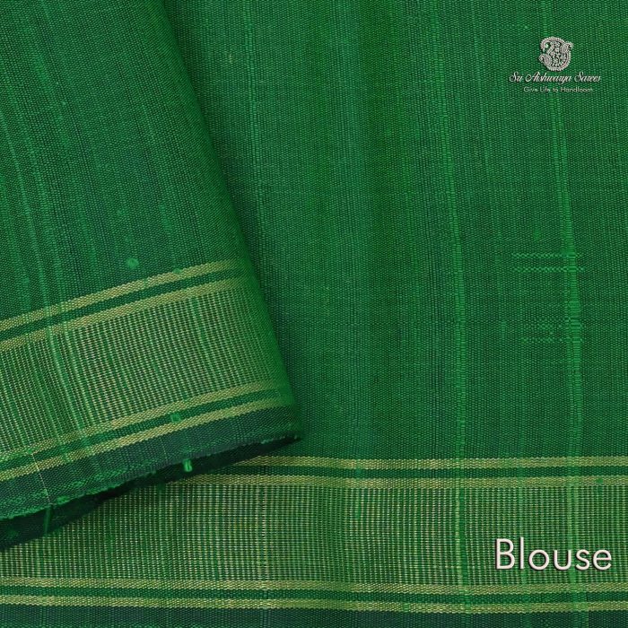 Raw Silk Sarees Royal Blue SASRS0031278 - Image 4