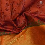 Semi Silk Cotton Printed Sarees - Rust Orange SASPC0031488 - Image 2