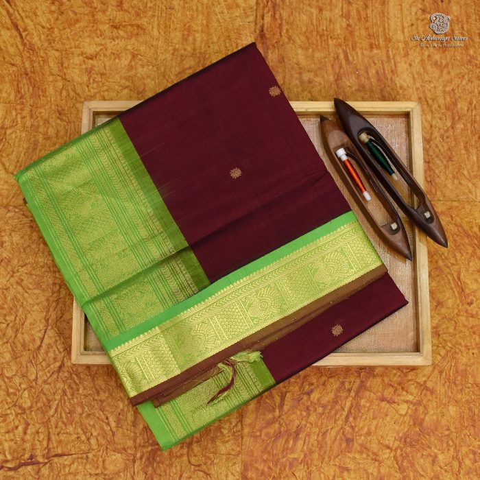 Silk Cotton Sarees Deep Maroon Color SAS0031622 - Image 6
