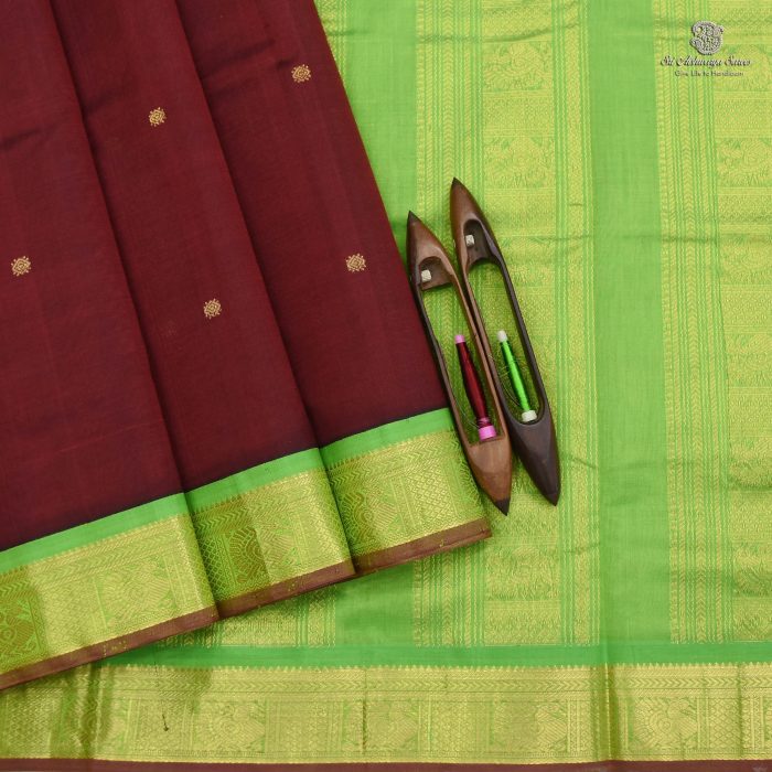 Silk Cotton Sarees Deep Maroon Color SAS0031622 - Image 1