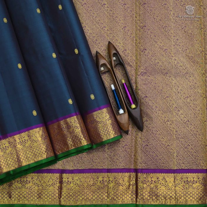 Pure Silk Sarees - Peacock Blue SASPS0031730 - Image 1