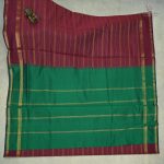 10 Yards Semi Silk Cotton Sarees - Deep Maroon SASPT0031707
