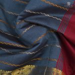 10 Yards Semi Silk Cotton Saree - Steel Gray SASPT0031712 - Image 2