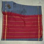 10 Yards Semi Silk Cotton Saree - Steel Gray SASPT0031712