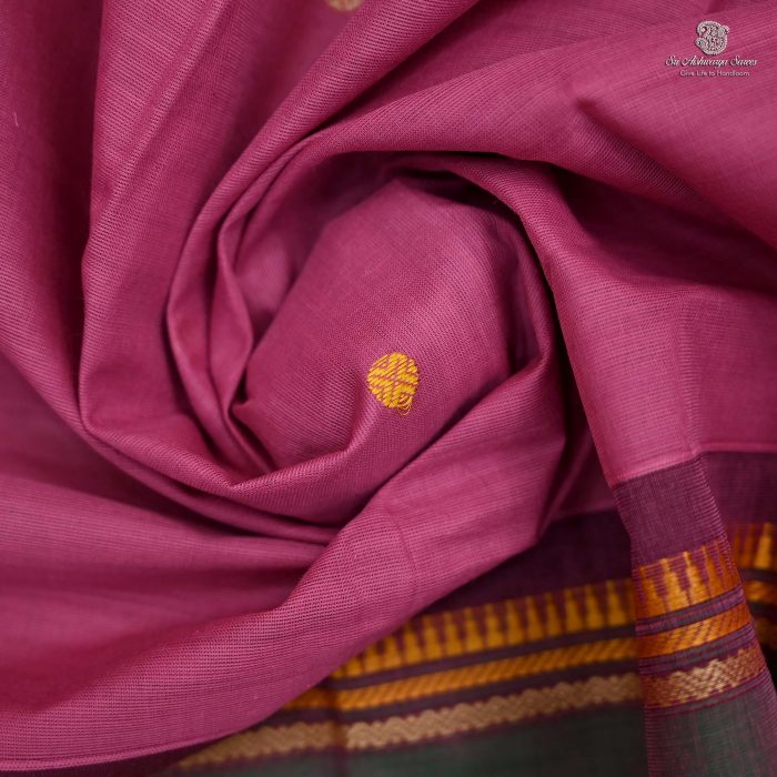 Chettinad Cotton Sarees Persian Pink Color SASC0031812 - Image 2