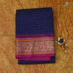 Chettinad Cotton Sarees Navy Blue Color SASC0031821