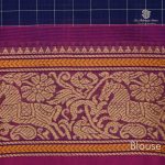 Chettinad Cotton Sarees Navy Blue Color SASC0031821 - Image 3
