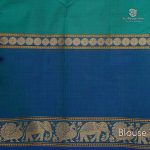 Chettinad Cotton Sarees Persian Green Color SASC0031834 - Image 3