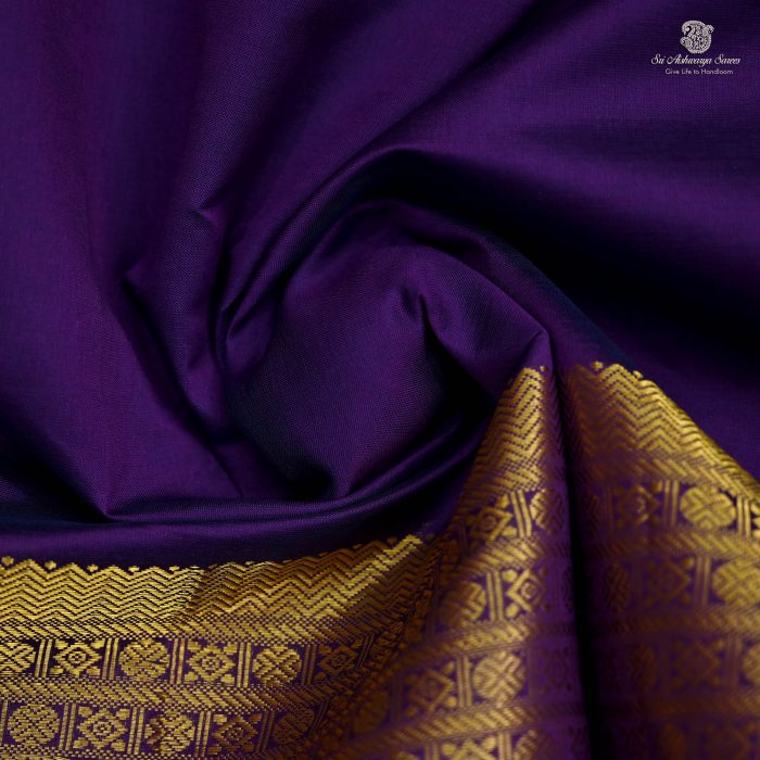 Semi Silk Cotton Sarees - Indigo Purple SASPC0032072 - Image 2