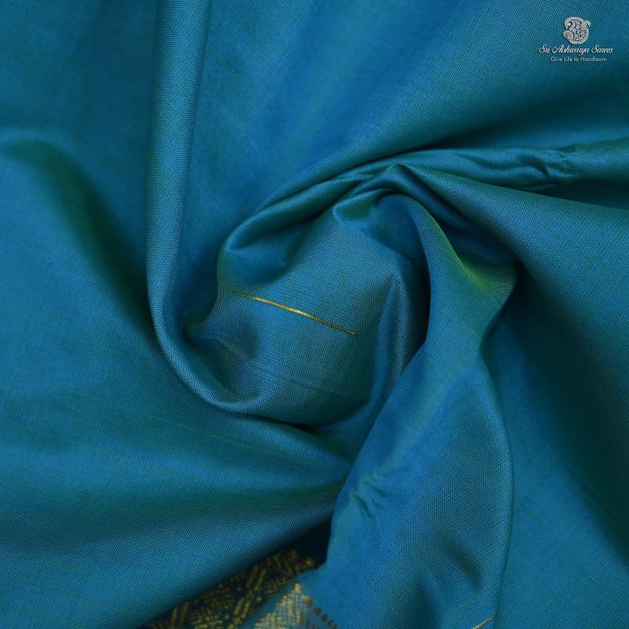 Semi Silk Cotton Sarees - Bondi Blue SASPC0032119 - Image 2