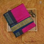 Silk Cotton Sarees Korvai - Magenta Pink SAS0032140 - Image 6