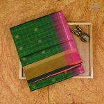Silk Cotton Sarees - Forest Green SAS0032144 - Image 6