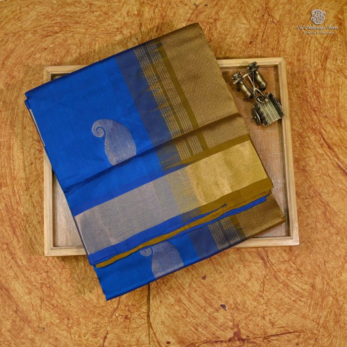 Silk Cotton Sarees - Cobalt Blue SAS0032175 - Image 6