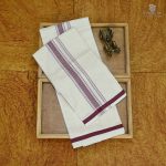 8 Muzham Handloom Dhoti UnBleached - SASDS0032300
