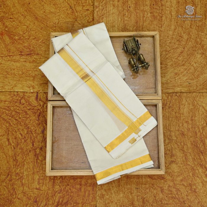8*4 Dhoti UnBleached - SASDS0032305 - Image 1