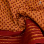 (10 Yards) Sungudi Cotton Saree - Burnt Orange SASTC0032399 - Image 2