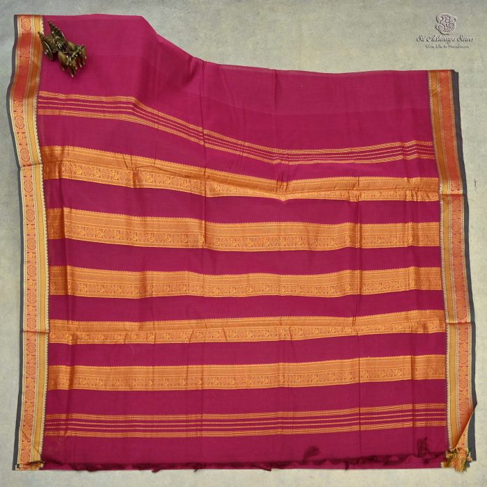 10 Yards Pure Cotton Sarees - Deep Pink SASTC0032401 - Image 1