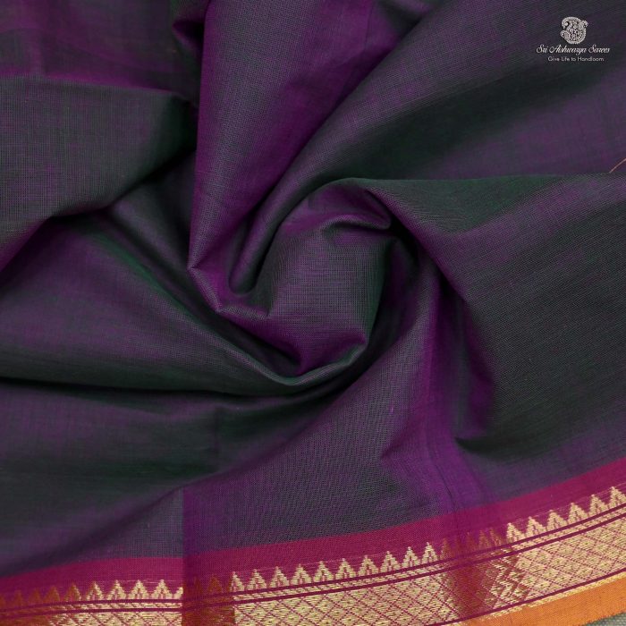 10 Yards Pure Cotton Sarees - Light Plum Purple SASTC0032403 - Image 2
