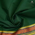 10 Yards Pure Cotton Sarees - Pickle Green SASTC0032404 - Image 2