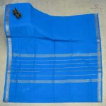 10 Yards Pure Cotton Sarees - Azure Blue SASTC0032416
