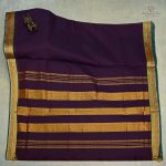 10 Yards Pure Cotton Sarees - Mulbery Purple SASTC0032423