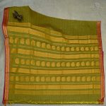10 Yards Pure Cotton Sarees - Mehendi Green SASTC0032426