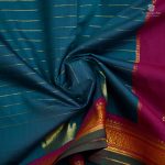 10 Yards Kalyani Cotton Sarees - Peacock Green SASTKC0032442 - Image 2