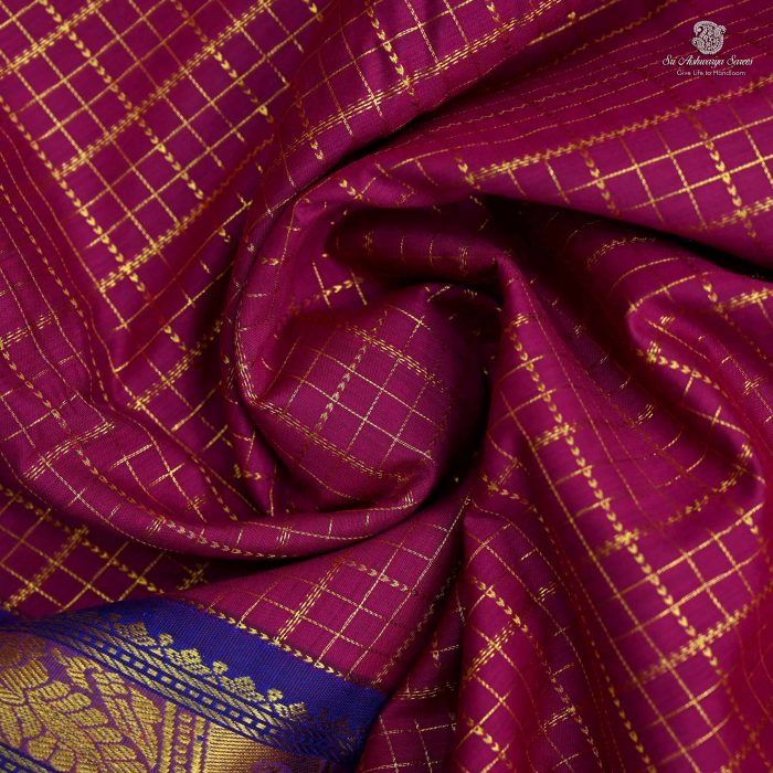10 Yards Kalyani Cotton Sarees - Raspberry Pink SASTKC0032444 - Image 2