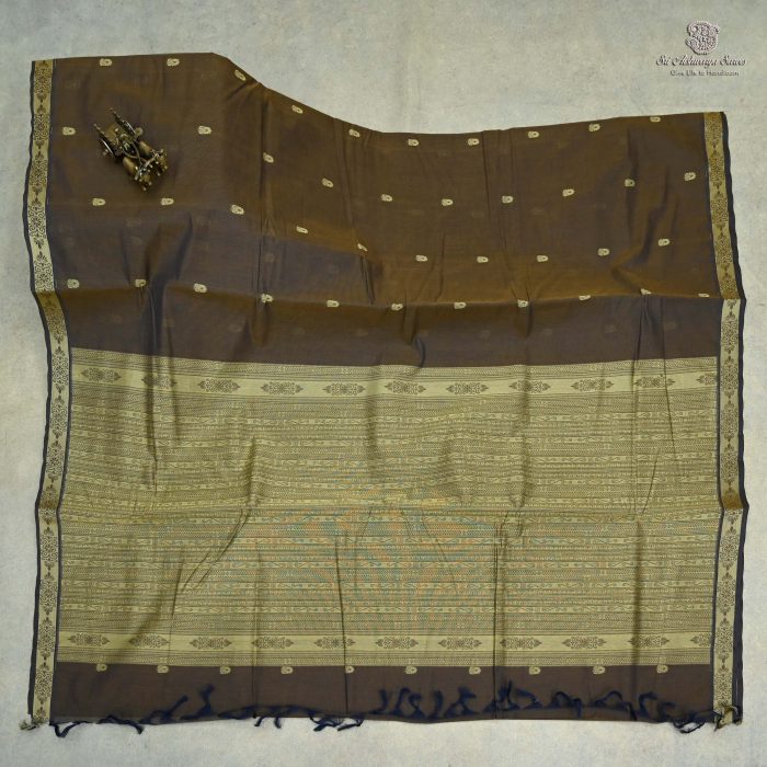 10 Yards Rich Cotton Sarees - Mehendi Green SASTC0032451 - Image 1