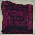 (10 Yards) Sungudi Cotton Sarees - Dark Mulberry Purple SASTC0032460