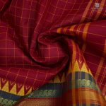 10 Yards Pure Cotton Sarees - Deep Red SASTC0032465 - Image 2